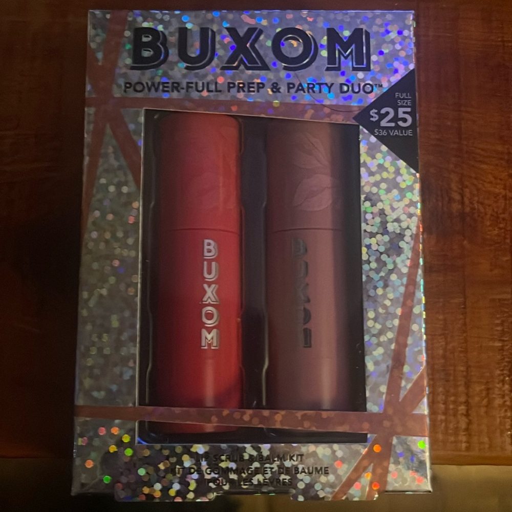 Buxom Red and Pink Lip Balm & Gloss Duo for Vibrant Lips